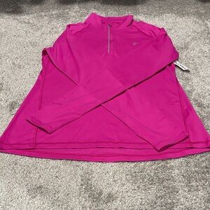 Old Navy Hot Pink Quarter-Zip Pullover Hoodie